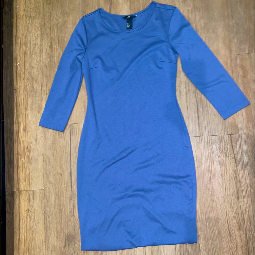 Blue 3/4 sleeve dress